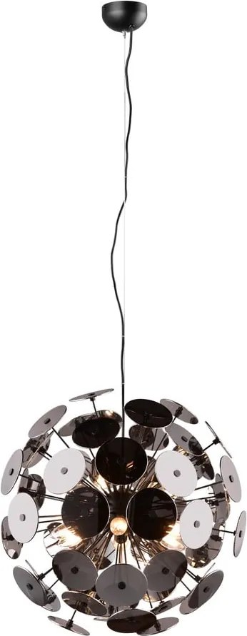 Matt fekete függőlámpa Discalgo – Trio