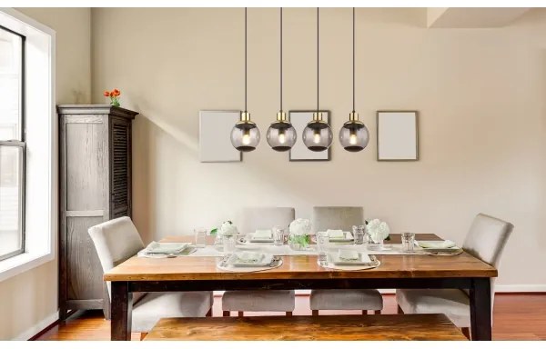 Globo 15860-4H - Csillár zsinóron POTTER 4xE27/25W/230V