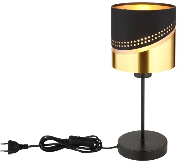 Globo 54046T - Asztali lámpa OR 1xE27/40W/230V átm. 16 cm fekete/arany