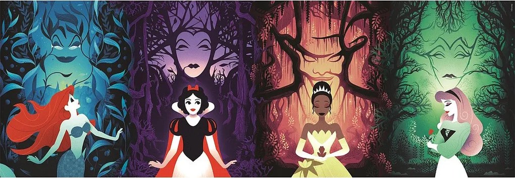 Disney Hercegnők, Gonoszok Destinies 1000 db-os panoráma Compact puzzle Clementoni