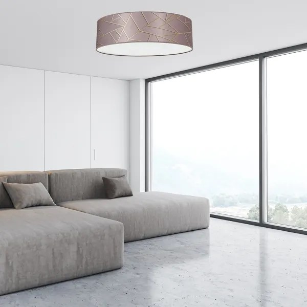 Mennyezeti lámpa ZIGGY 3xE27/60W/230V rózsaszín/arany