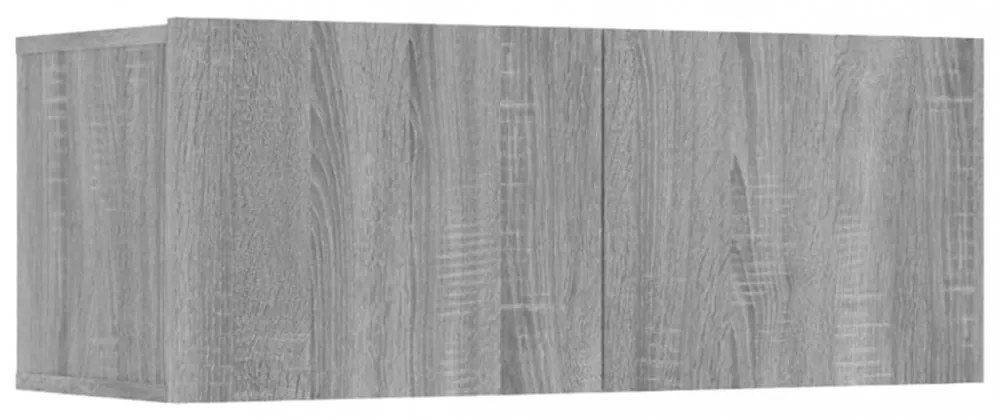 4 db szürke sonoma színű szerelt fa TV-szekrény 80 x 30 x 30 cm
