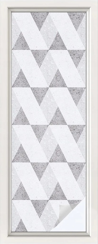 Konyhai Ablakfólia Adatvédelem Szürke háromszögek 50x146
