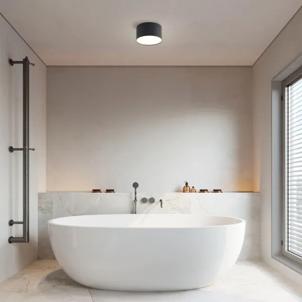 Brilagi - FORIS LED fürdőszobai mennyezeti lámpa LED/9W/230V Ø 9 cm fekete IP44