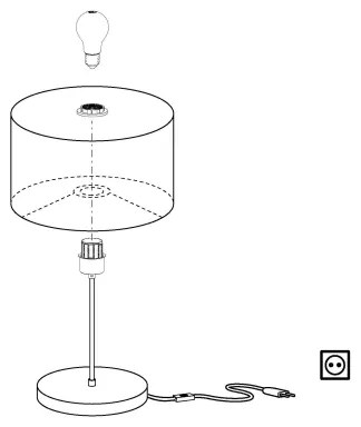 Eglo 31631 - MASERLO asztali lámpa 1xE27/60W/230V