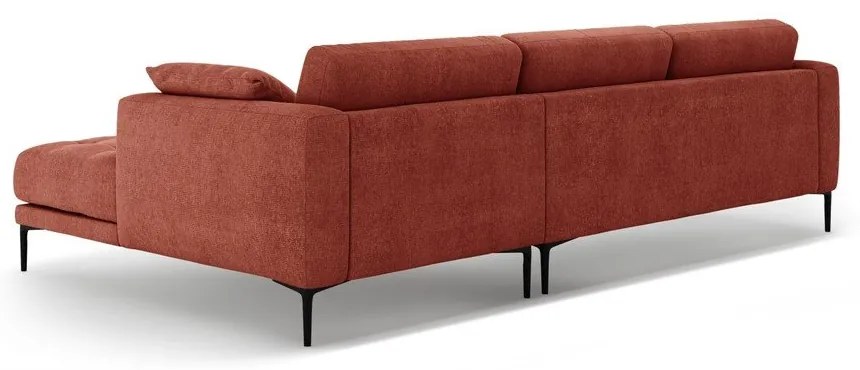Téglavörös sarokkanapé (jobb oldali-heverő résszel) Bemy – Micadoni