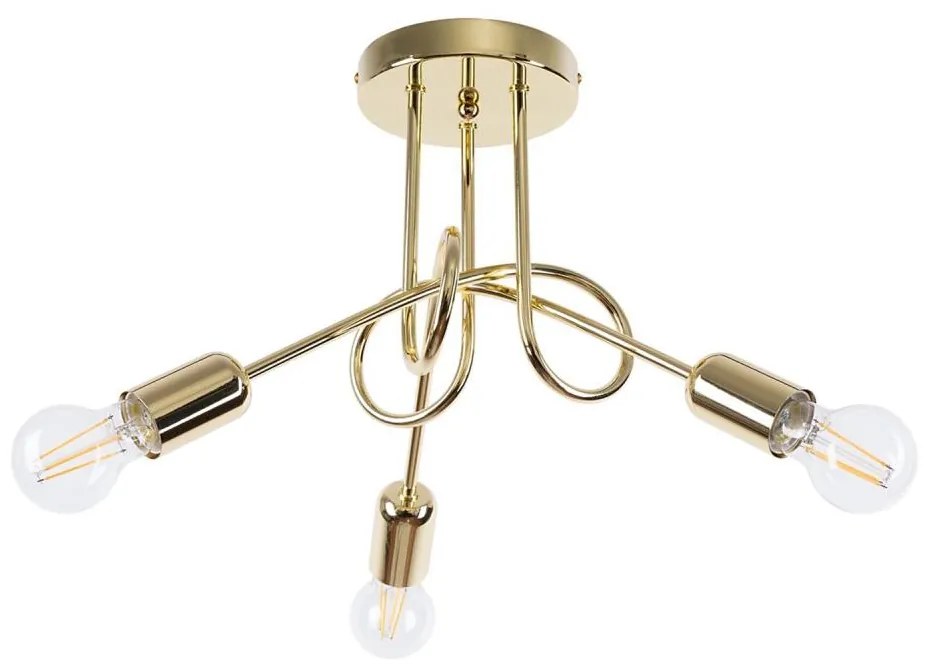 Sollux SL.1437 - Felületre szerelhető csillár  LOOP 3xE27/15W/230V arany