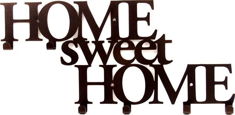 Előszobai akasztó "Home sweet Home" felirattal