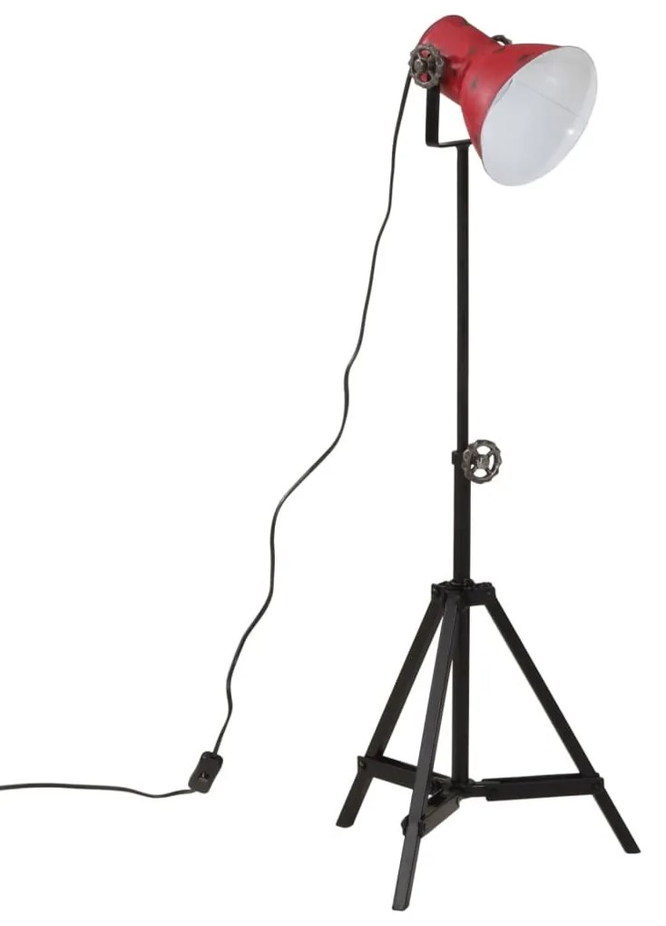 kopott piros állólámpa 25 W 35x35x65/95 cm E27
