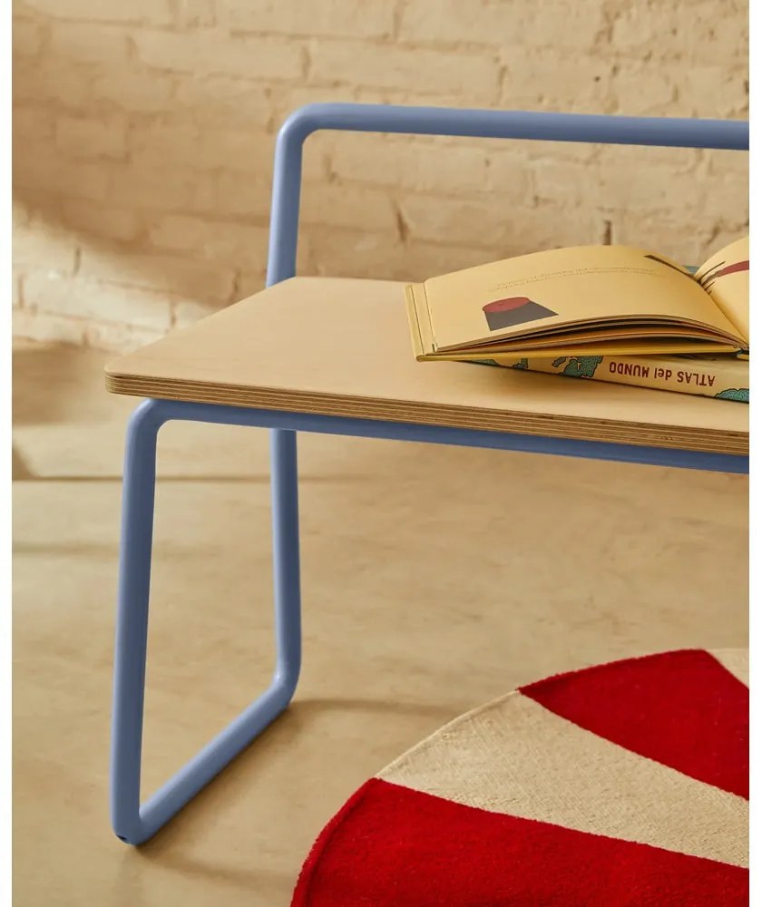 Kék-natúr színű pad Tinn – Kave Home