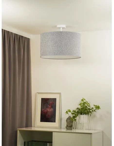 Duolla - Felületre szerelhető csillár ROLLER ECO RECYCLING 1xE27/15W/230V átm. 45 cm szürke