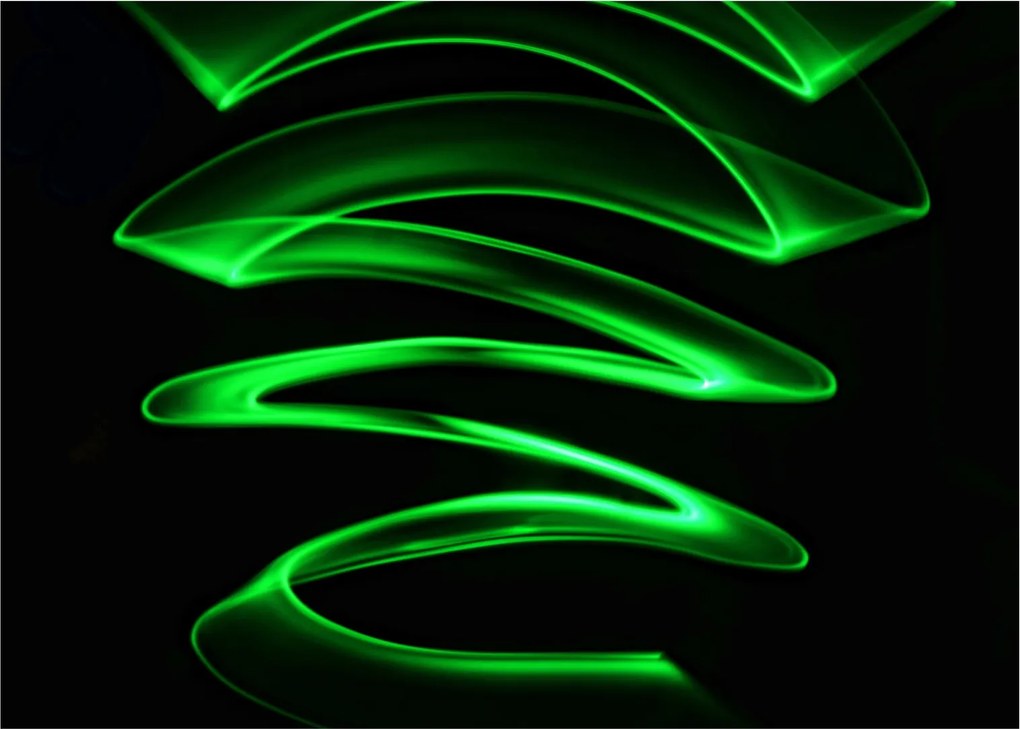 Kép - neonhullámok (üvegen) (70x50 cm)
