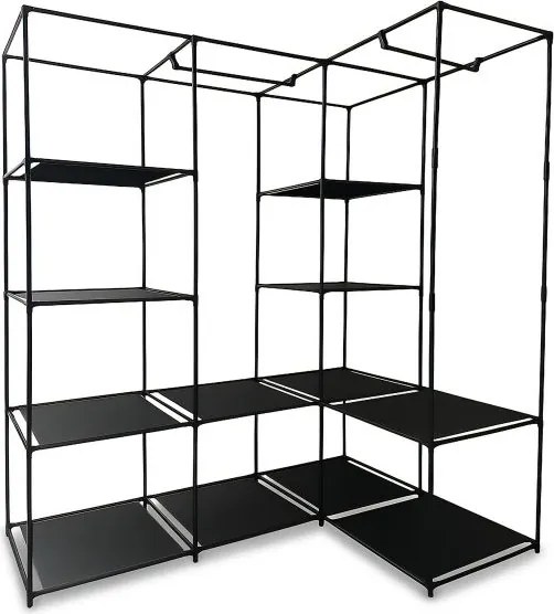 Sarokszekrény relaxdays fekete r210