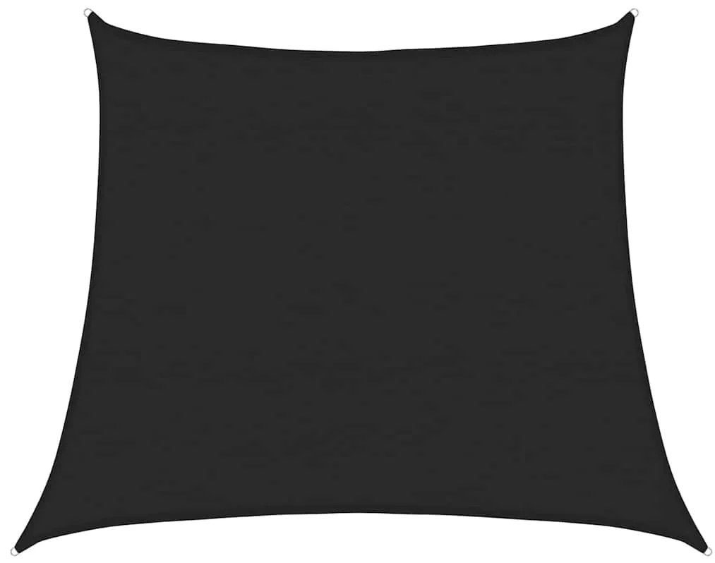 fekete trapéz alakú HDPE napvitorla 160 g/m² 4/5x4 m
