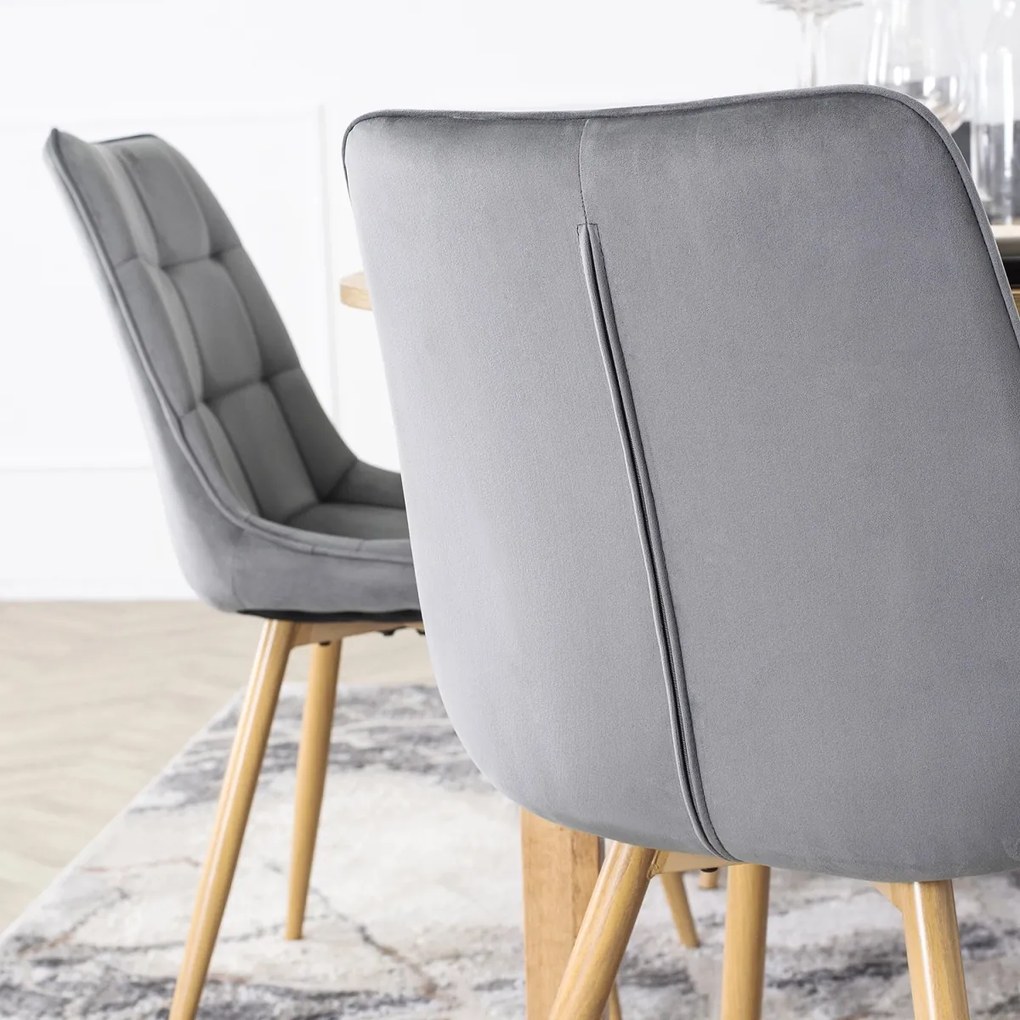 Szürke Bársony Étkezőszék RODRI