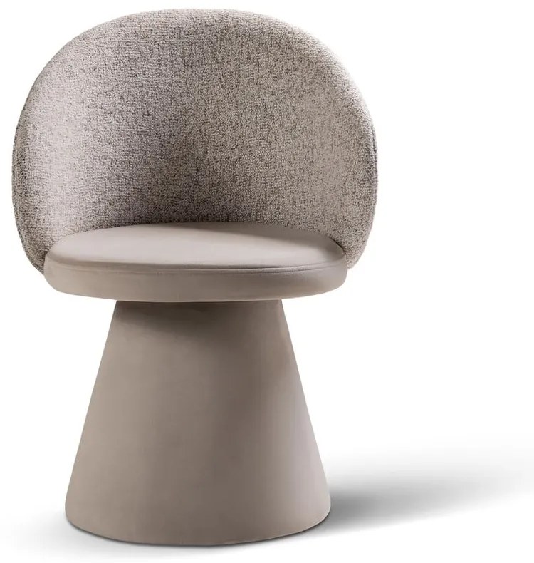 Bézs bársony fotel Inez – Micadoni