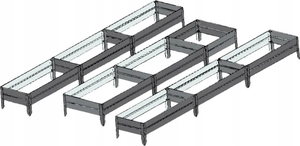 Magasított ágyás szett üvegházakhoz 300x400 fehér Ptf Lengyel
