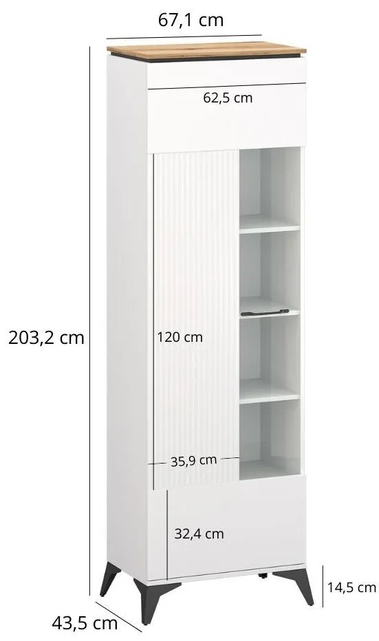 Vitrin Vejares 1 (fehér + evoke tölgy) . 1116986
