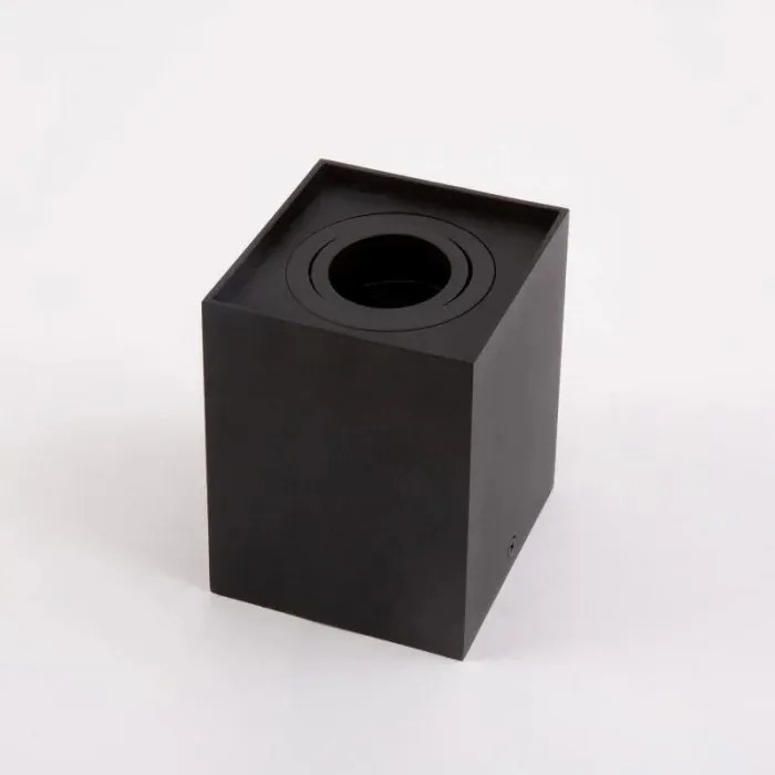 Ecolight Spot Mozgatható Fekete Négyzet GU10 35W 12,5cm