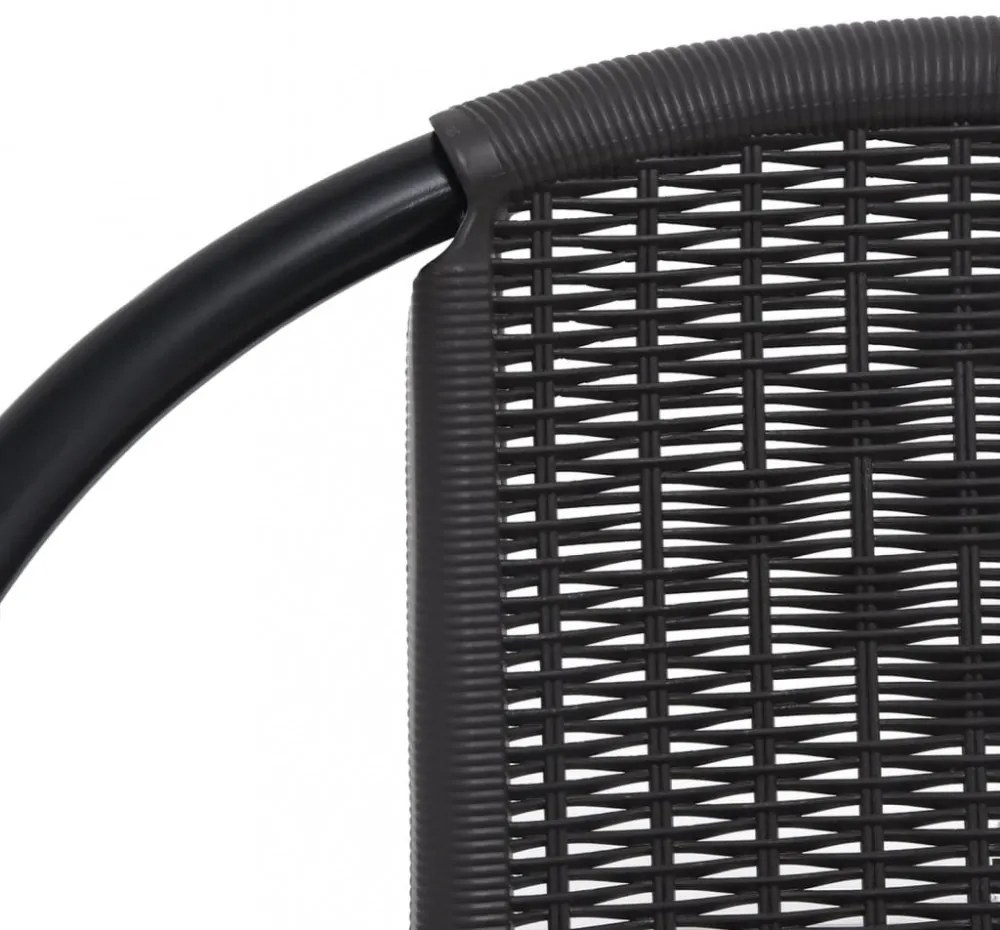 4 db műanyag rattan és acél kerti étkezőszék 110 kg