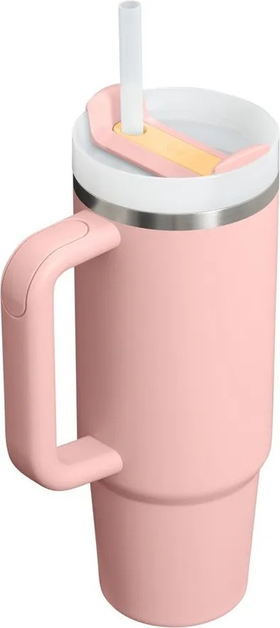 Barackszínű rozsdamentes acél termosz szívószállal 890 ml Quencher H2.O FlowState™ Tumbler Peach Rose – Stanley