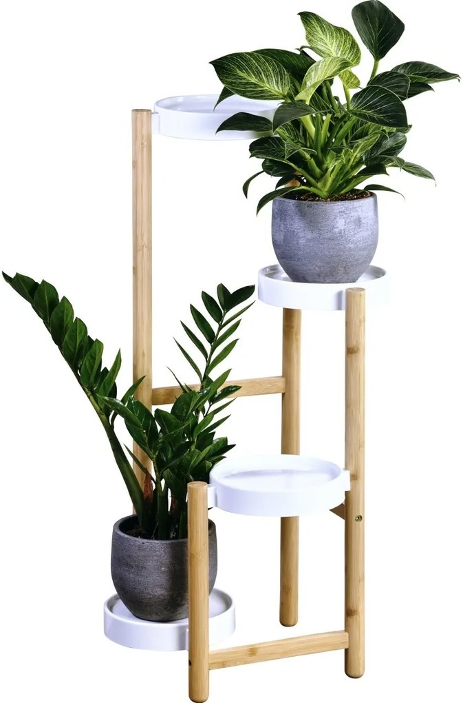 Kesper 17276 Bambusz virágállvány 48 x 42 x 78 cm, 4 emelet