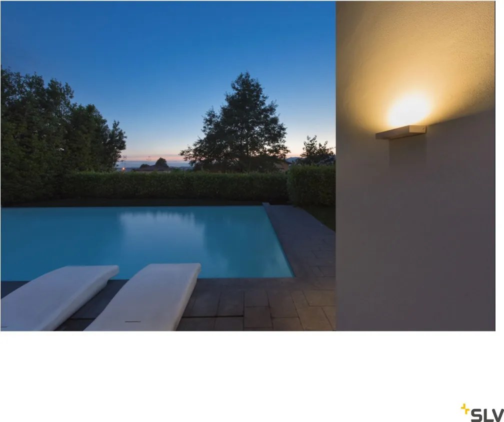 SLV 1002070 PEMA Modern Kültéri Fali Lámpa Fehér, Átlátszó LED IP54