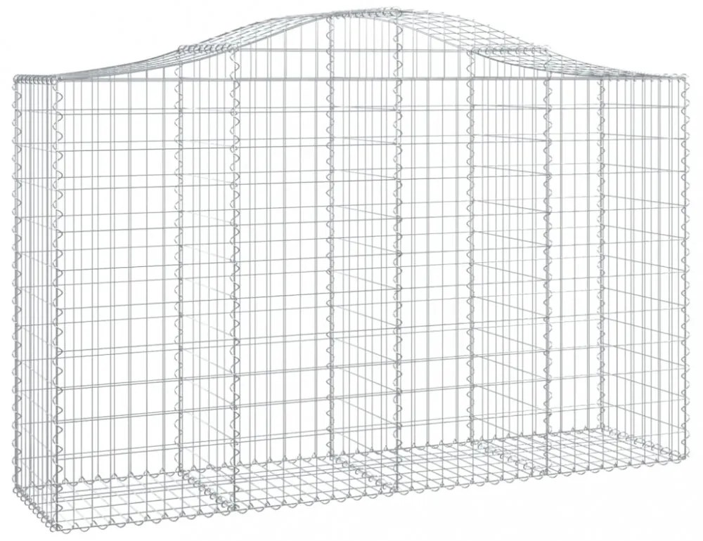 18 db íves horganyzott vas gabion kosár 200x50x120/140 cm