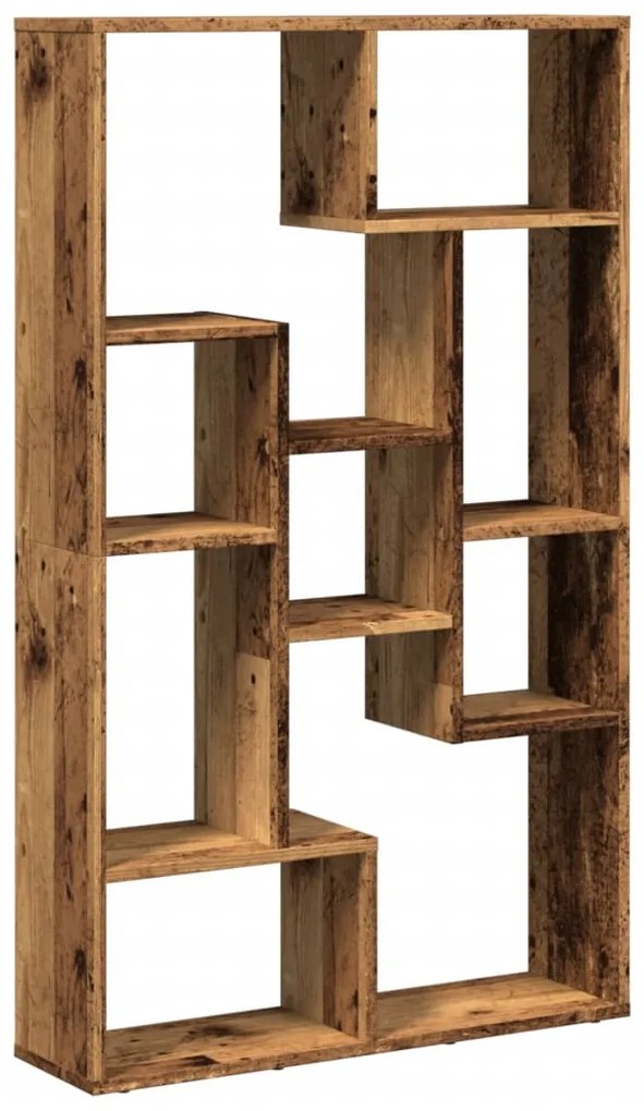 antik fa színű szerelt fa könyvszekrény 72 x 20 x 120 cm