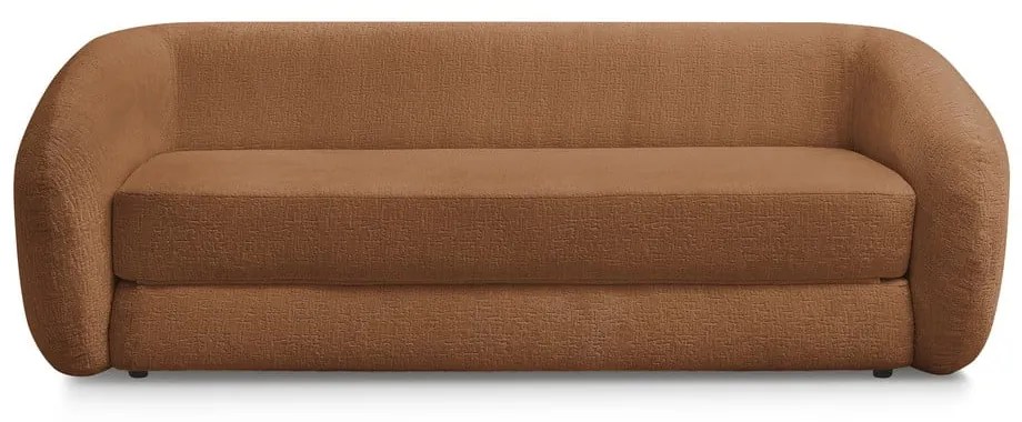 Téglavörös zsenília kinyitható kanapé 228 cm Neyo – Bobochic Paris