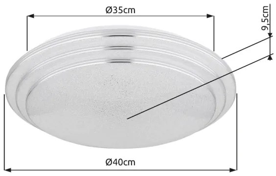 Globo 48419-18 - LED Dimmelhető mennyezeti lámpa ALEY LED/18W/230V + távirányító