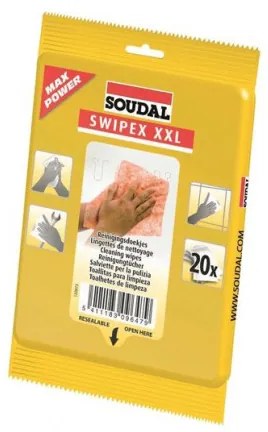 Szilikon, ragaszó, festék... tisztító kendő kézről, felületről, 20 db/csom