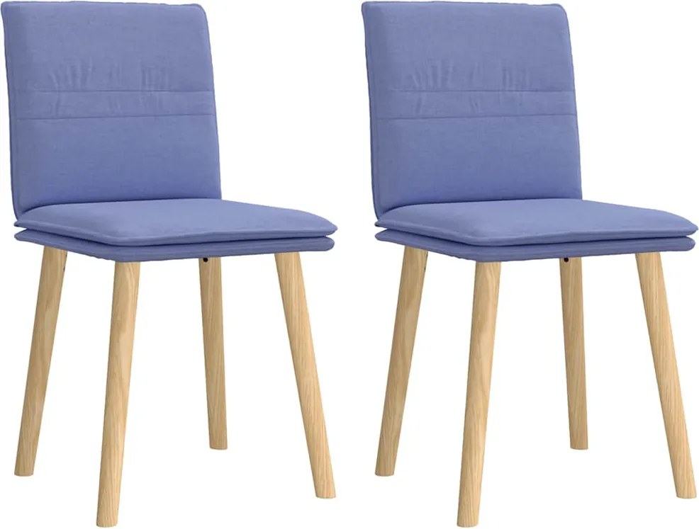 vidaXL étkezőszékek 2 db Jeans kék szövet