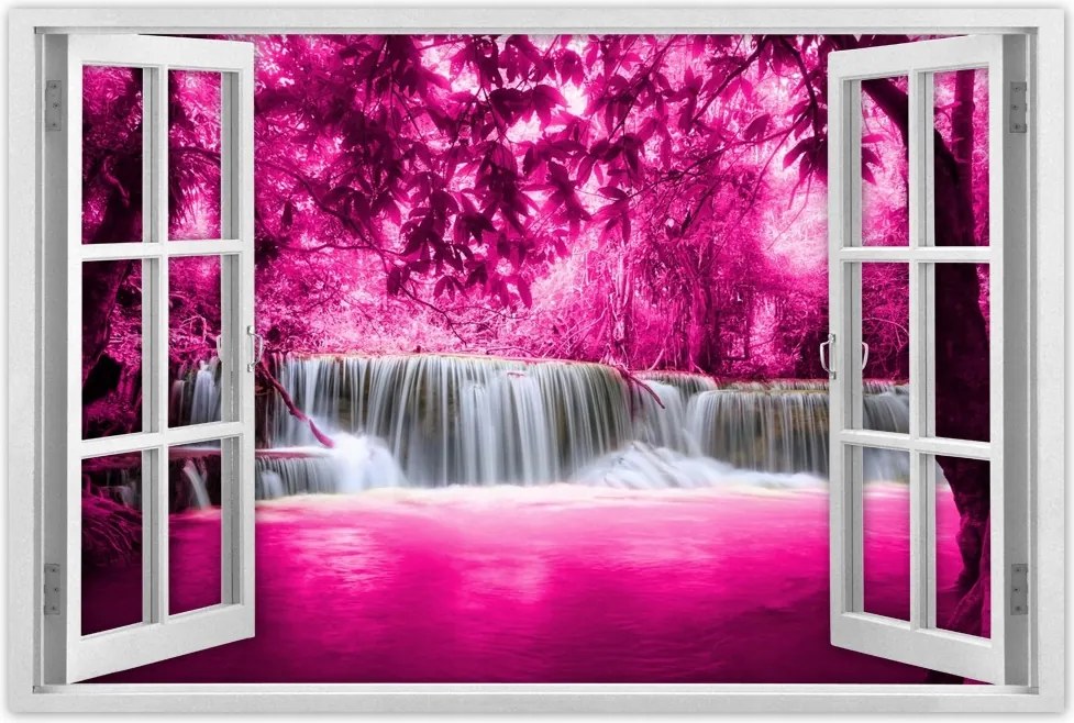 Poszterek 120x80 Rózsaszín vízesés