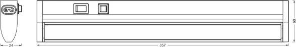 Osram - dimmelhető LED alá szerelhető lámpatest LINEAR TURN LED/6W/230V 35 cm fekete