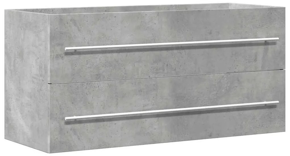 Betonszürke szerelt fa mosdószekrény 100 x 38,5 x 48 cm