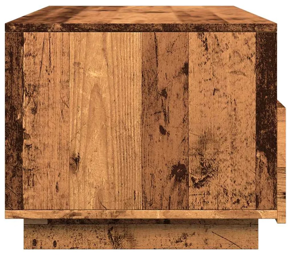 antik fa színű dohányzóasztal LED-lámpákkal 90 x 49 x 40 cm