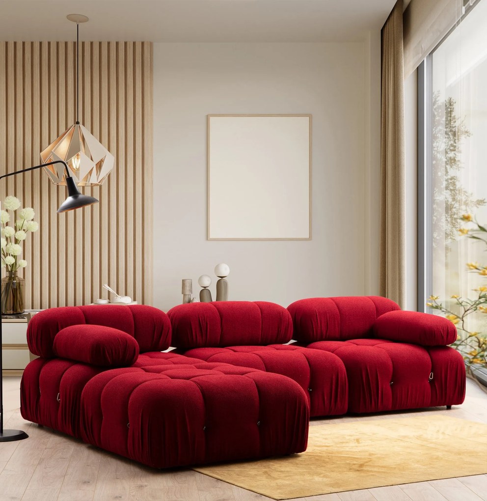 Sarokkanapé Bubble ( L1-O1-1R -Puf) - Red