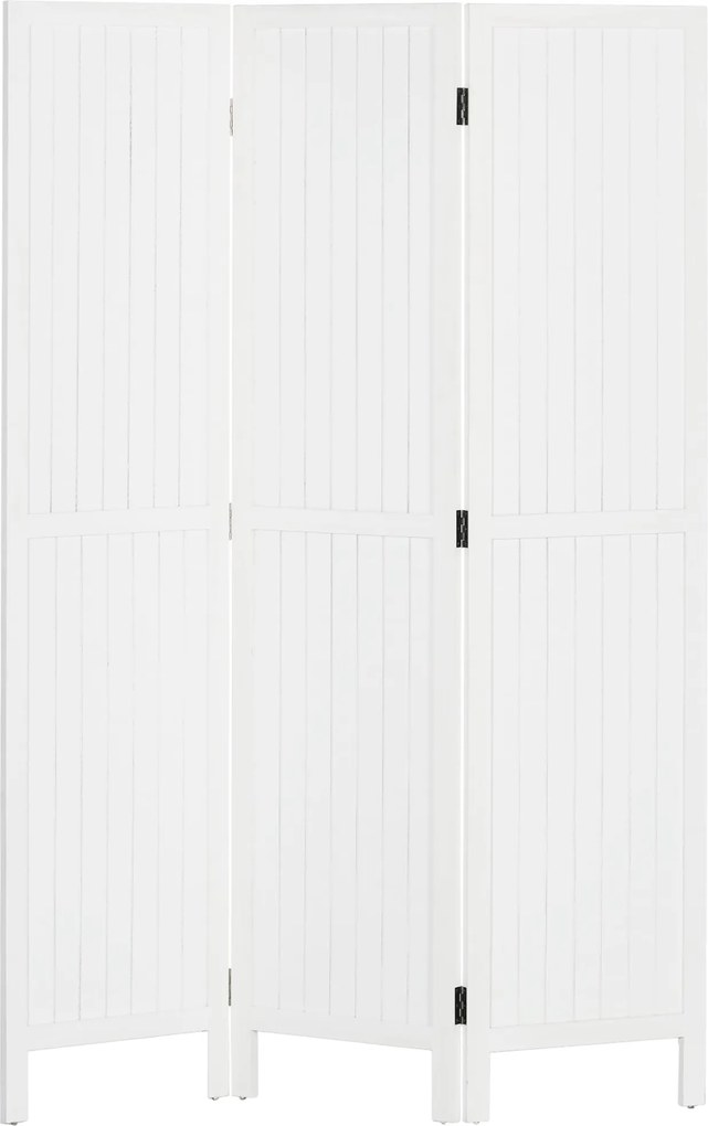 HOMCOM 3-panelos Összecsukható Szobakülönítő 120x1.8x170 cm Nappali, Hálószoba, Iroda Stílusos Fehér | Aosom
