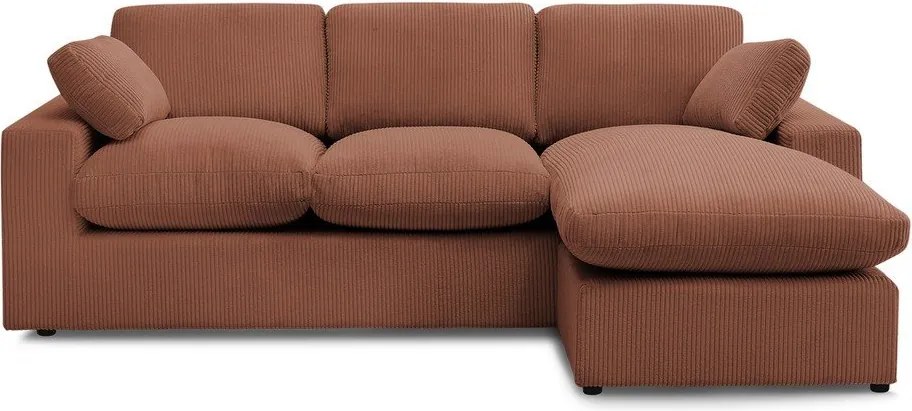 Narancssárga kordbársony sarokkanapé Belair – Bobochic Paris