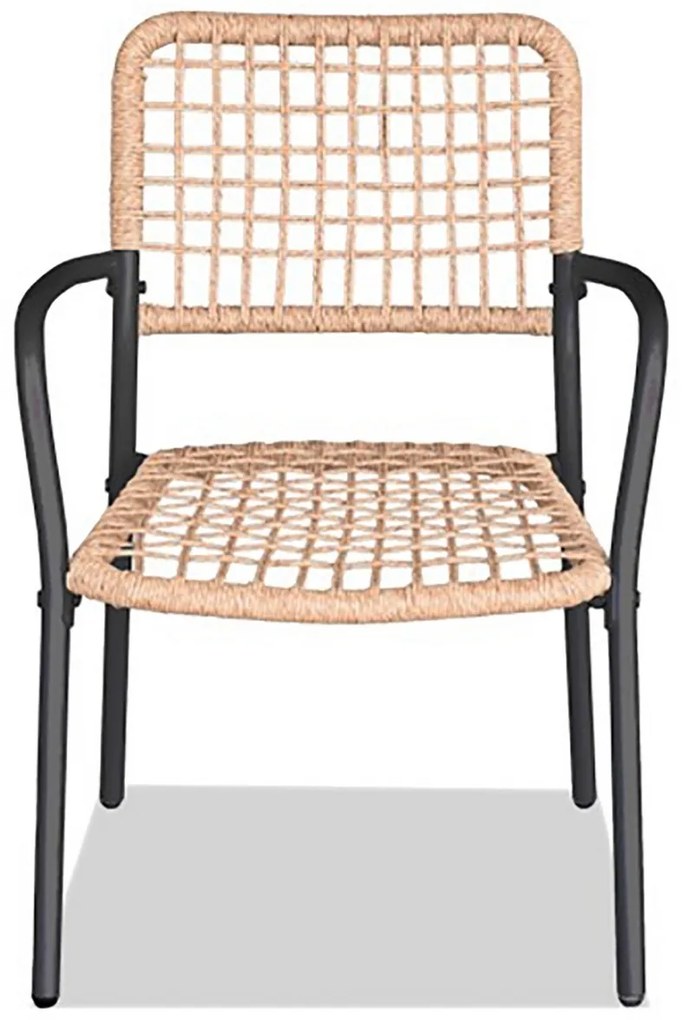 Autronic Balkónový set 1+2, kov, polyratan,přírodní, AZ-L1103 NAT