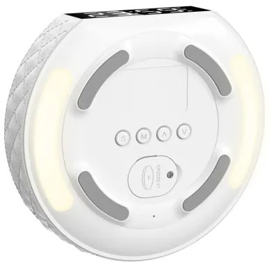 Immax 08983L - Ébresztő LCD-vel, 27W/9V Qi vezeték nélküli töltő, fehér