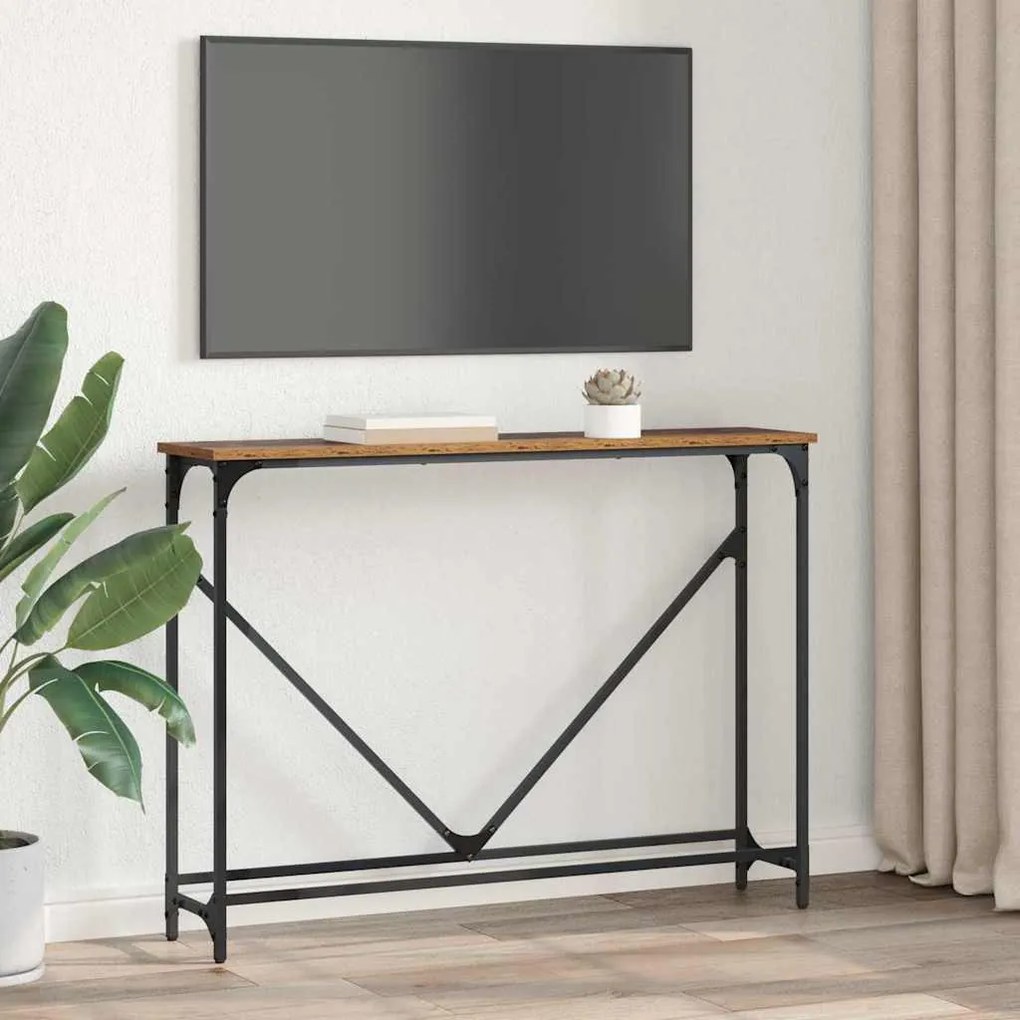 Konzolasztal Régi fa 102 x 22.5 x 75 cm Faanyag