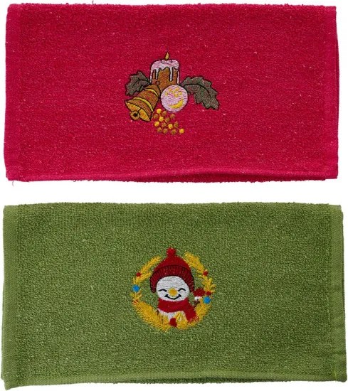 Xmas konyharuha, piros-zöld, 30×50 cm