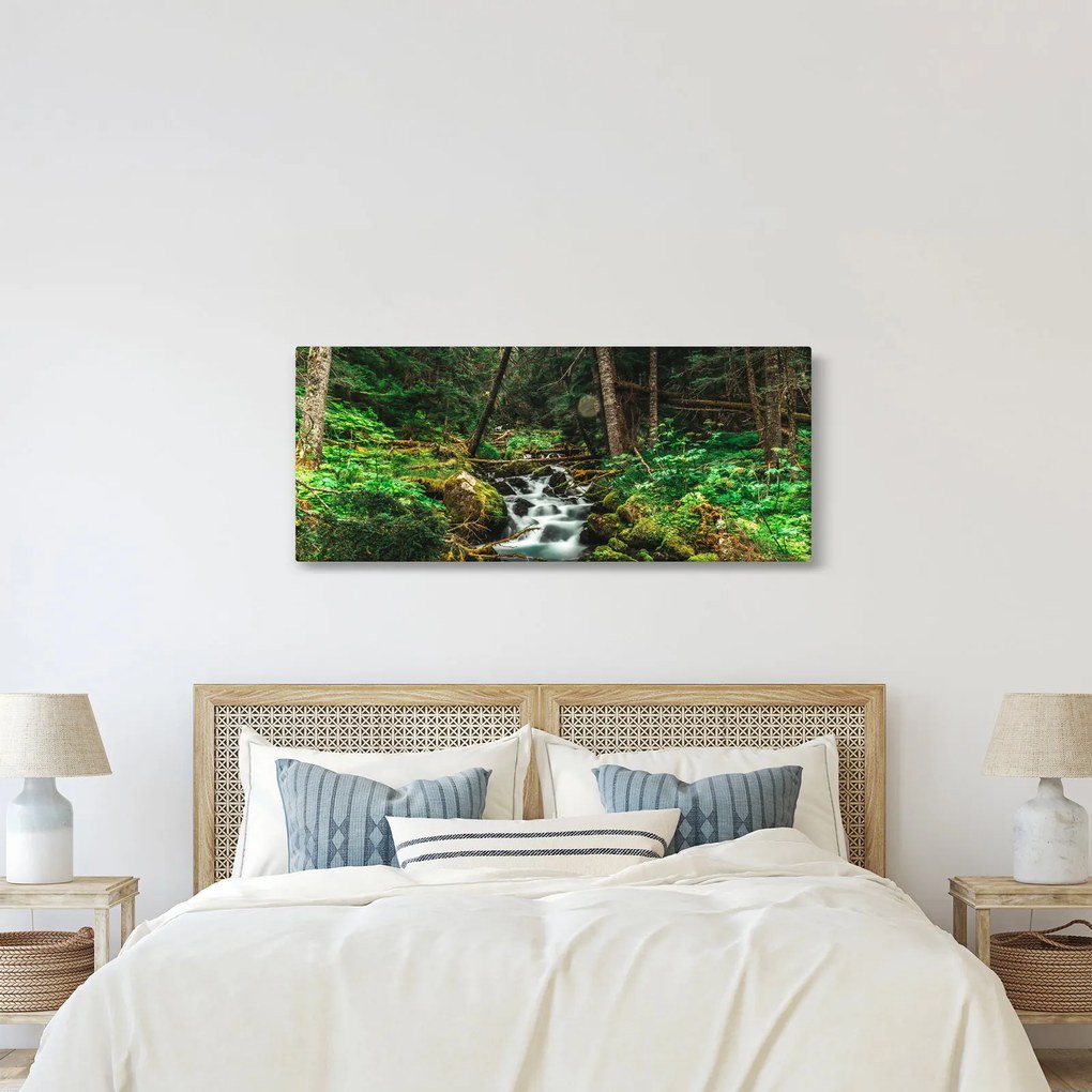 Patak képe az erdőben (120x50 cm)