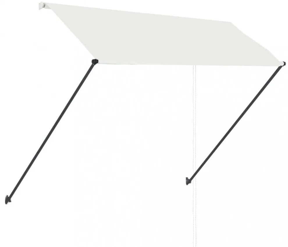 feltekerhető krémszínű napellenző LED-del 250 x 150 cm