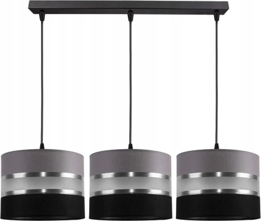 Mennyezeti Lámpa Csillár Lámpabúra Gala Szürke-fekete