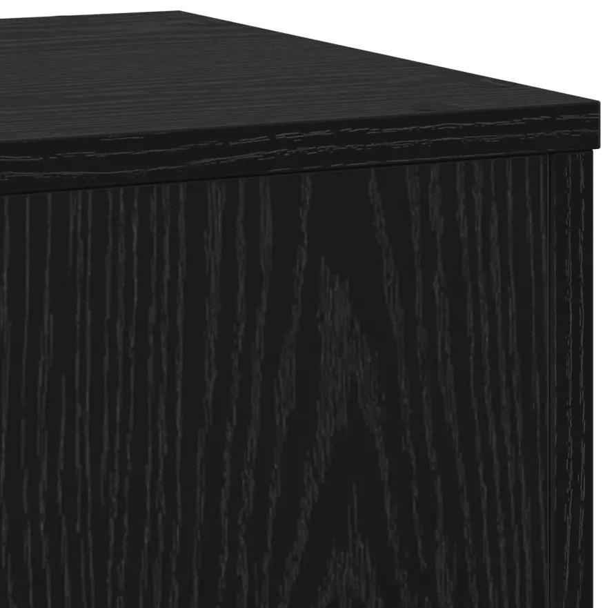 Növényállványok 2 db Fekete tölgy 66x33x100 cm Mérnöki fa