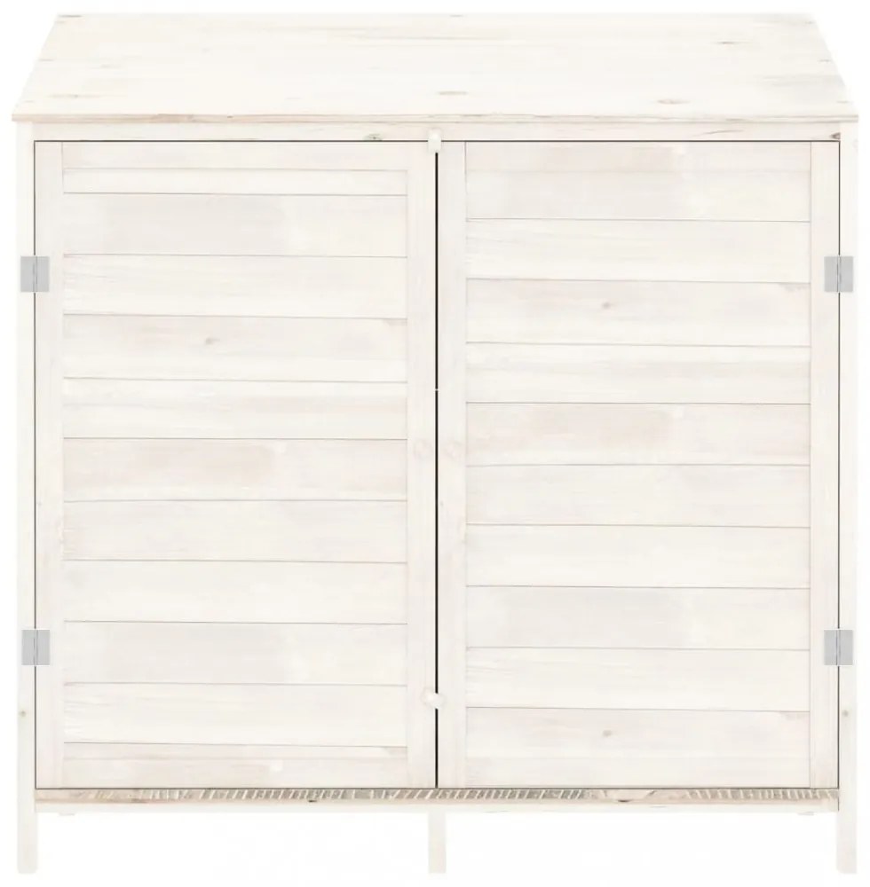 fehér tömör fenyőfa kerti fészer 102 x 52 x 112 cm