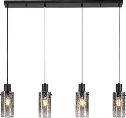 RÁBALUX 72039 FUMEA Többágú Függesztett Lámpa Fekete E27 IP20
